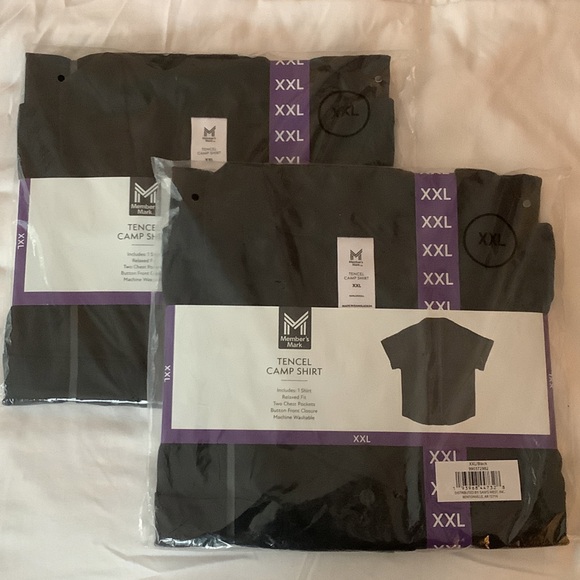 Member's Mark Tops - Black Tencel Button Down Shirt XXL